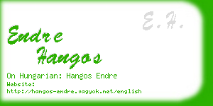 endre hangos business card